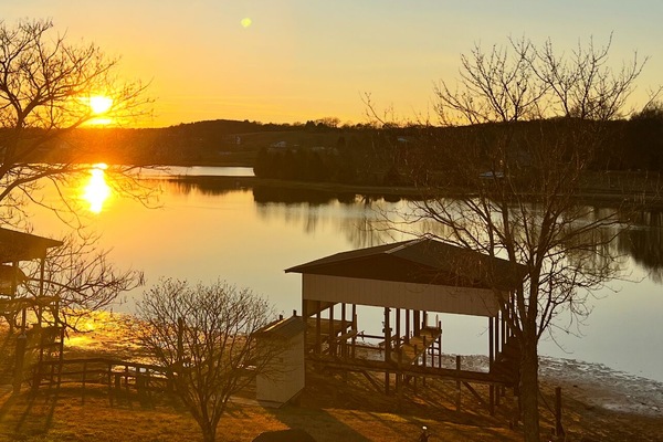 Beautiful sunset view from the back porch!