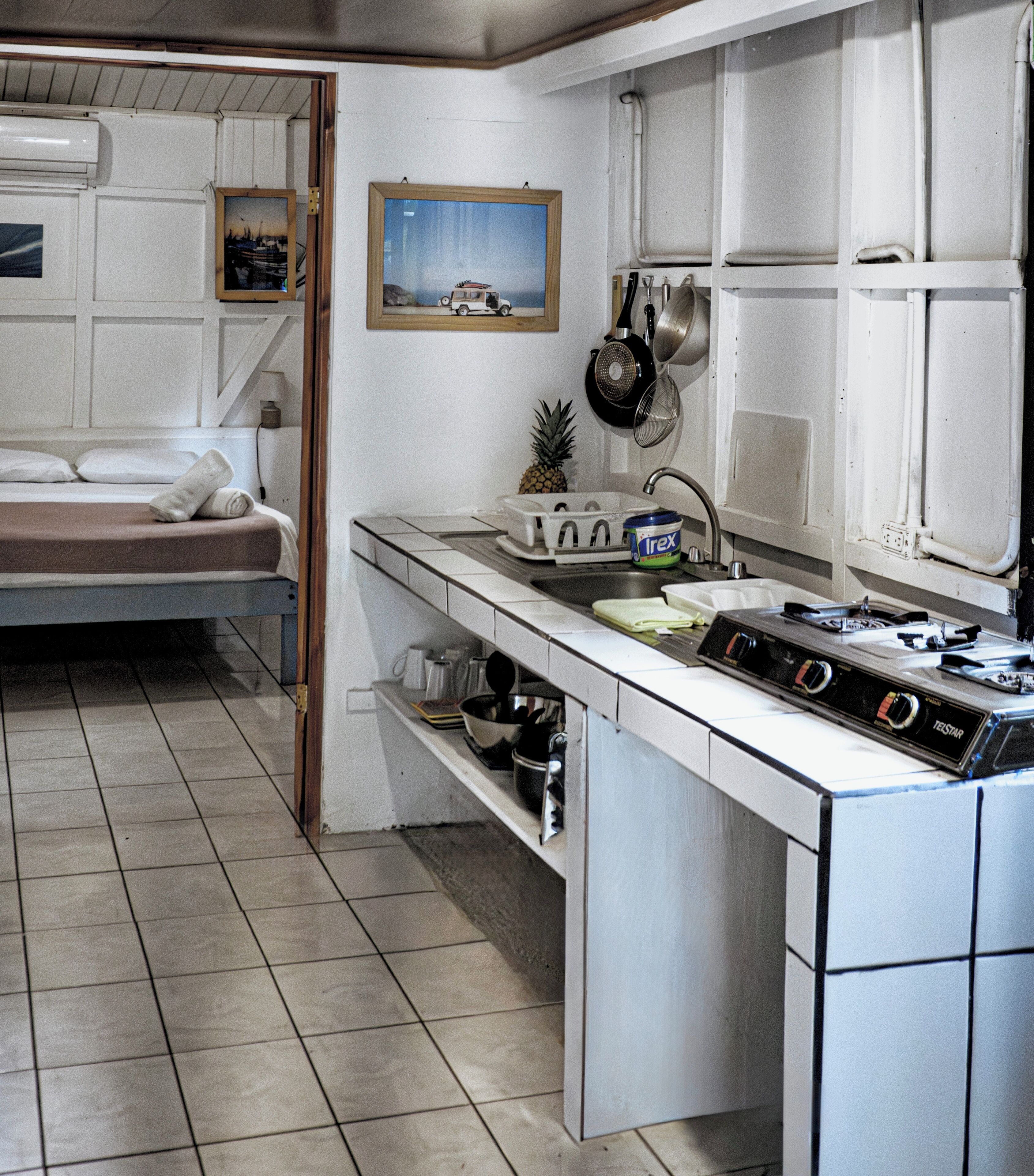 Standard Cabin | Private kitchen | Full-size fridge, cookware/dishes/utensils, freezer