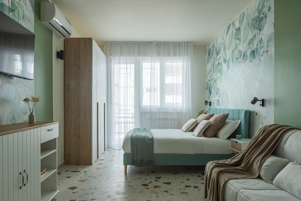 1 habitación, tabla de planchar con plancha, wifi y ropa de cama