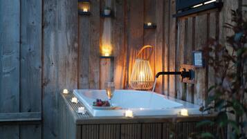 Eco-friendly toiletries, hair dryer, towels, soap
