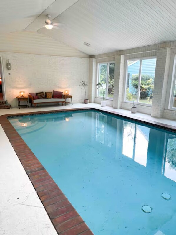 Indoor pool, a heated pool