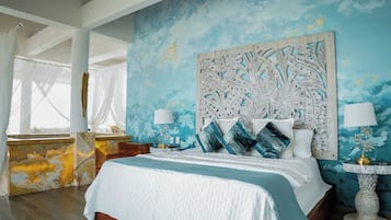 Luxury-Suite, Balkon, Meerblick | Hochwertige Bettwaren, Bettwäsche