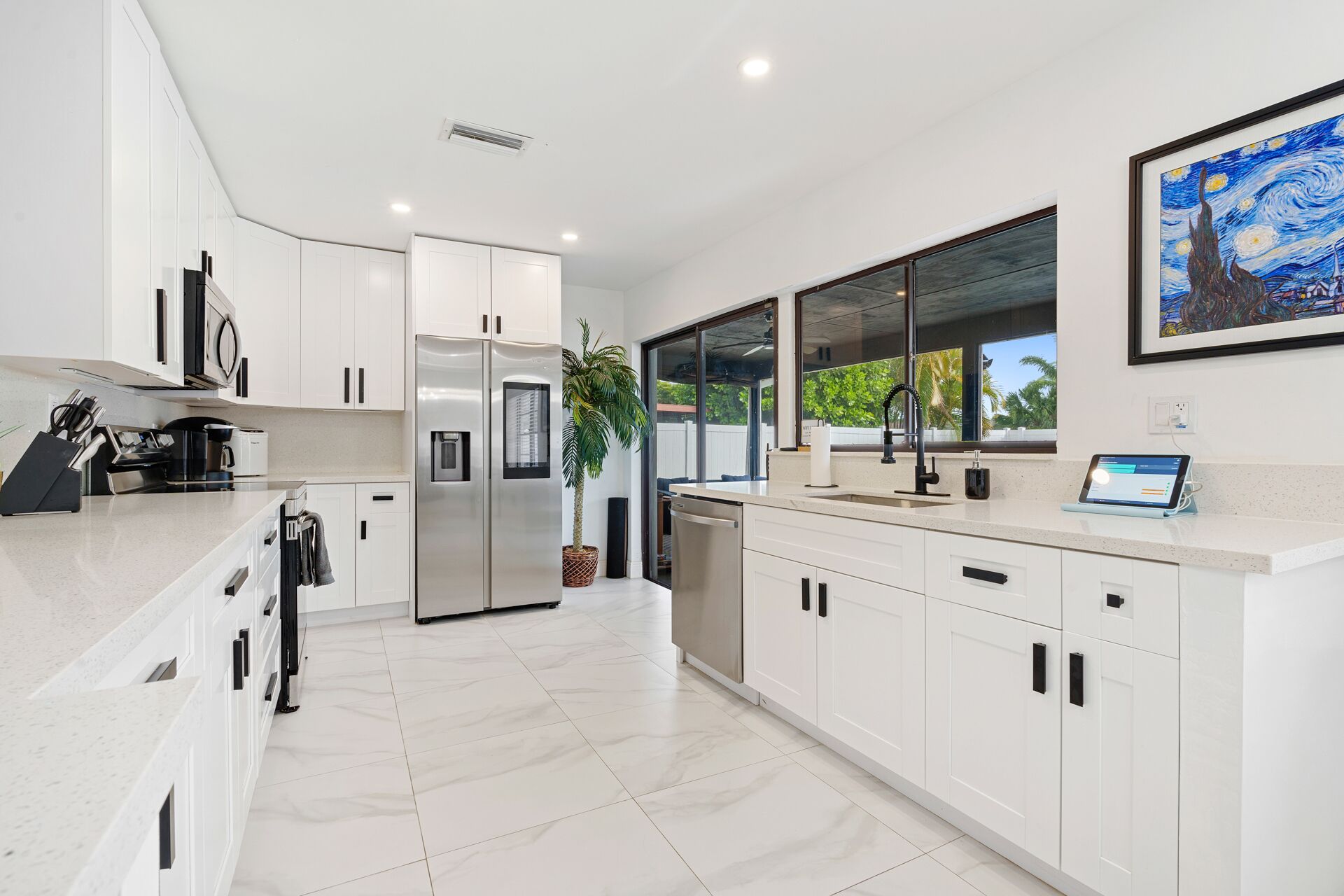 Microwave, oven, stovetop, dishwasher