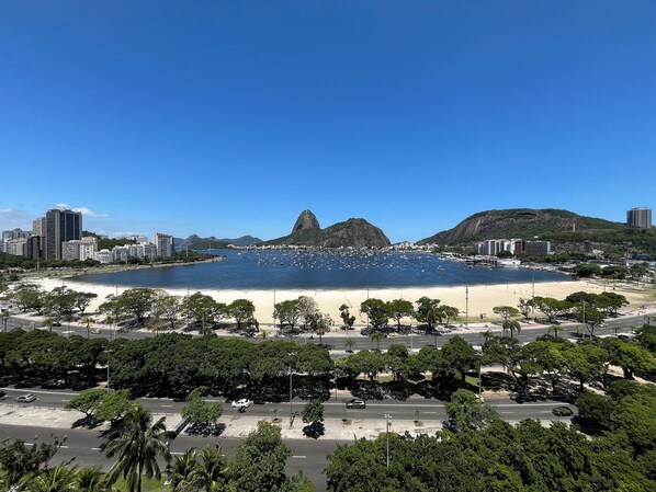 On the beach, white sand