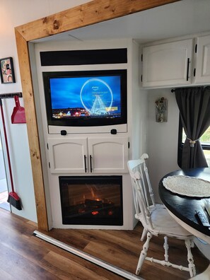 Interior - Matilda the RV: Charming 5 Acre Retreat with Beautiful Gazebo, Garden & Chickens (Geneva)