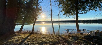 Lakefront Cottage Retreat w/ Private Dock, Paddle Boards, Fire Pit, Sunset Views