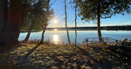 Lakefront Cottage Retreat w/ Private Dock, Paddle Boards, Fire Pit, Sunset Views