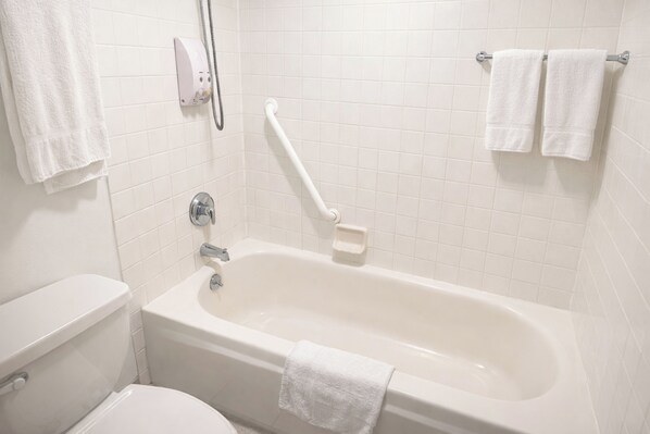 Full Bed Accessible Non-Smoking | Bathroom | Free toiletries, hair dryer, towels