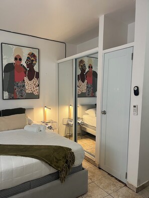 Lägenhet - 1 queensize-säng - kök | 1 sovrum, strykjärn/strykbräda och gratis wi-fi