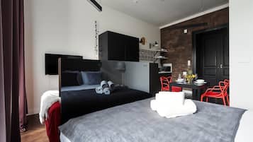 Studio Confort, vue ville | Coin séjour