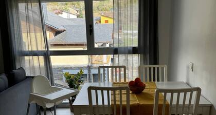 Warm apartment in the mountains, with great hiking trails around.