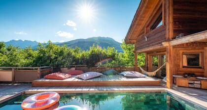Chalet le Flocon serre chevalier piscine en ete