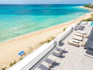 Sun loungers, beach towels