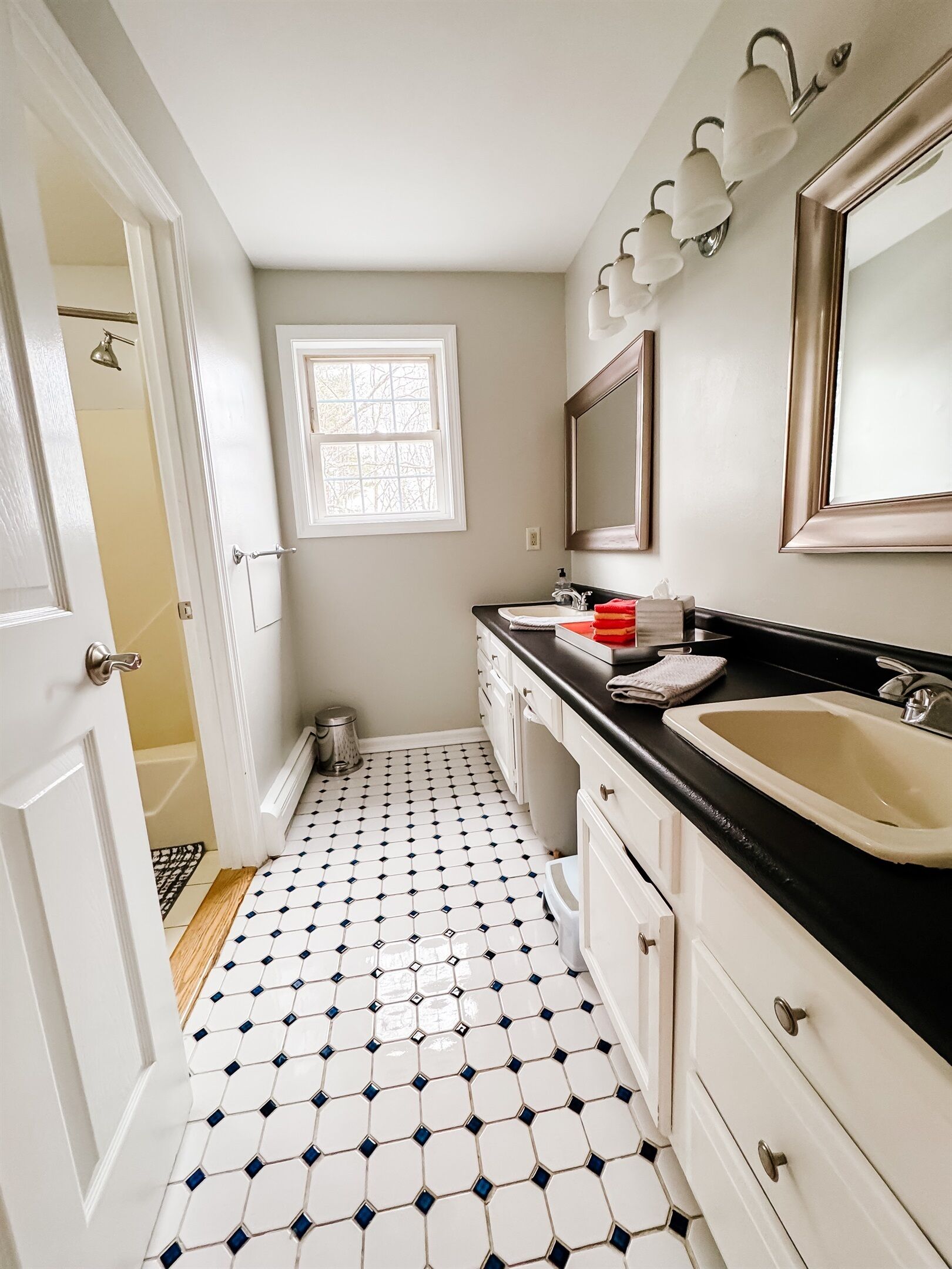 Douche, sèche-cheveux