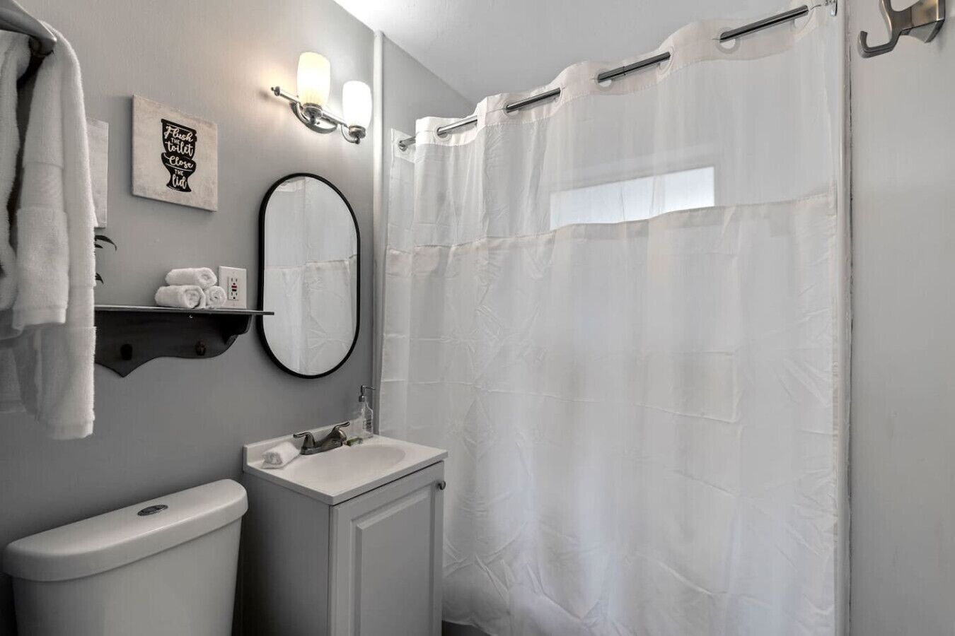 Hair dryer, soap, shampoo