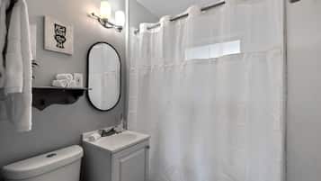 Hair dryer, soap, shampoo