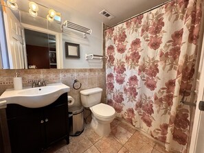 Hair dryer, towels