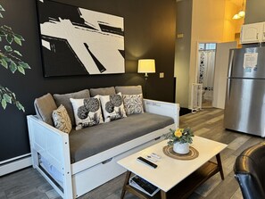 Smart TV, fireplace, offices, computer monitors