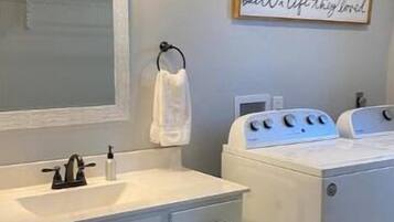 Towels, soap, toilet paper