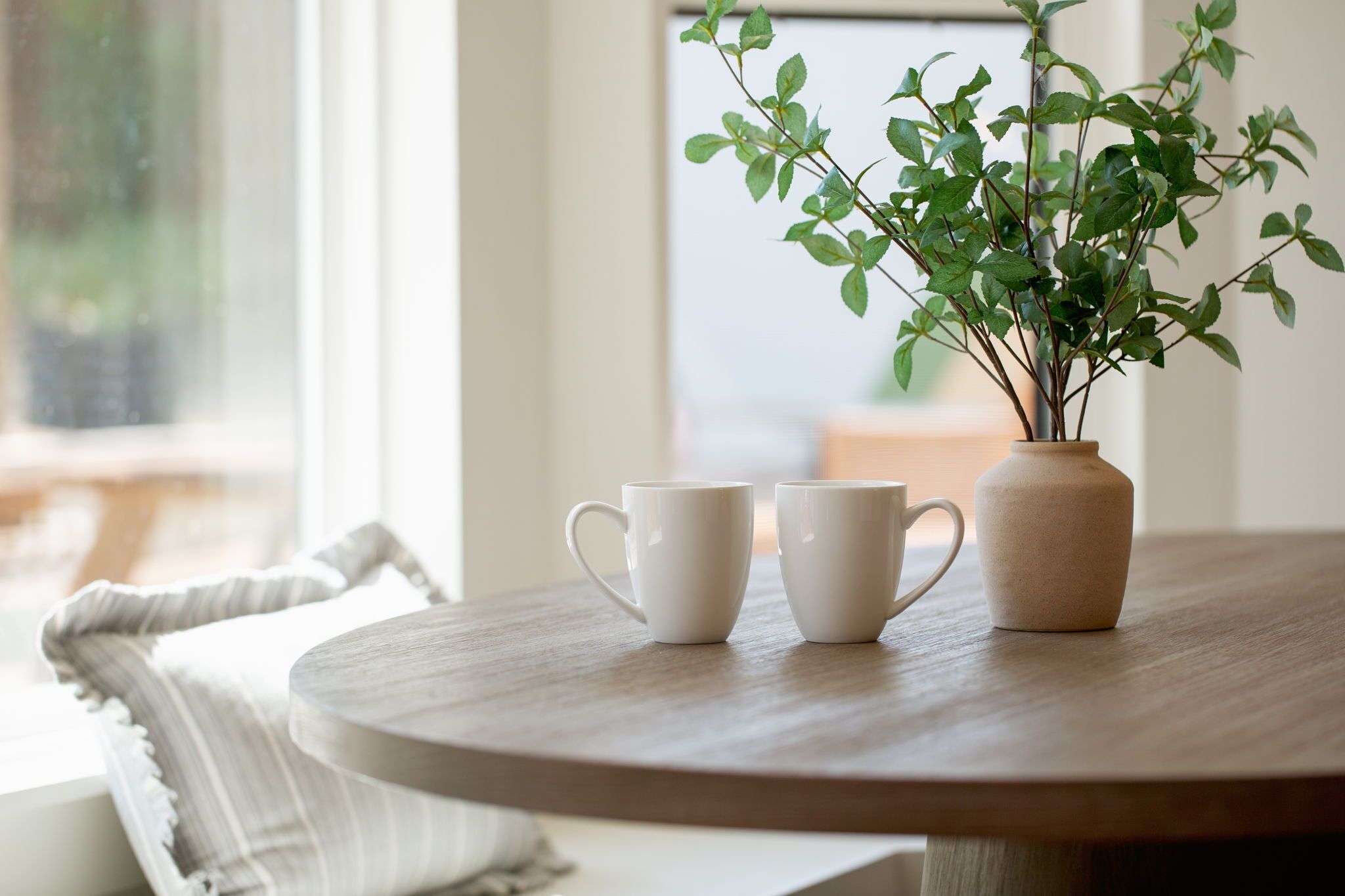 Grab a cup of coffee and drink in the beautiful natural light.
