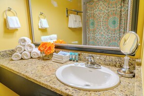 Hair dryer, towels