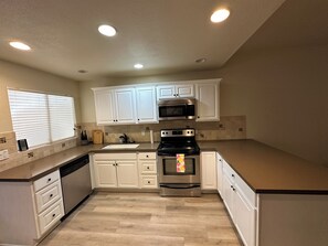 Microwave, oven, stovetop, dishwasher