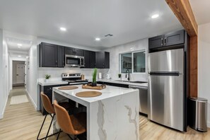 Microwave, oven, stovetop, dishwasher