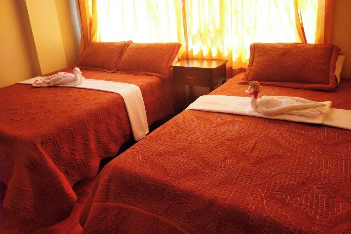 Family Double Room, Private Bathroom, City View | Premium bedding, down duvets, laptop workspace