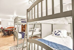 5 bedrooms, iron/ironing board, travel cot, WiFi