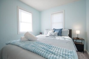 2 bedrooms, iron/ironing board, travel crib, free WiFi