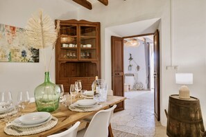 Dining - Llampí, Nature, swimming pool and Mallorcan charm (Maria De La Salut)