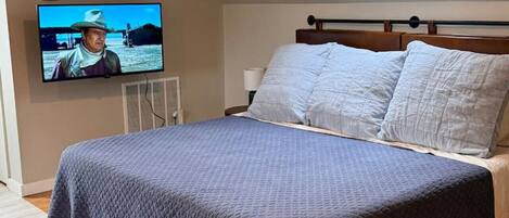 1 bedroom, iron/ironing board, travel crib, free WiFi