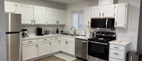 Microwave, oven, stovetop, dishwasher