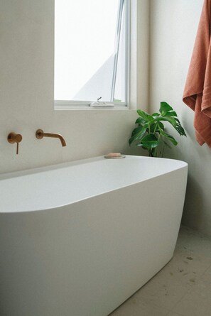 Towels, soap, toilet paper