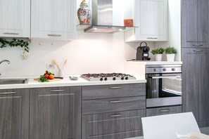 Fridge, oven, stovetop, dishwasher