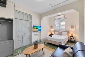 1 bedroom, iron/ironing board, bed sheets