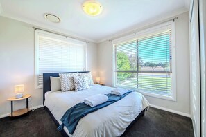 3 bedrooms, iron/ironing board, travel cot, WiFi