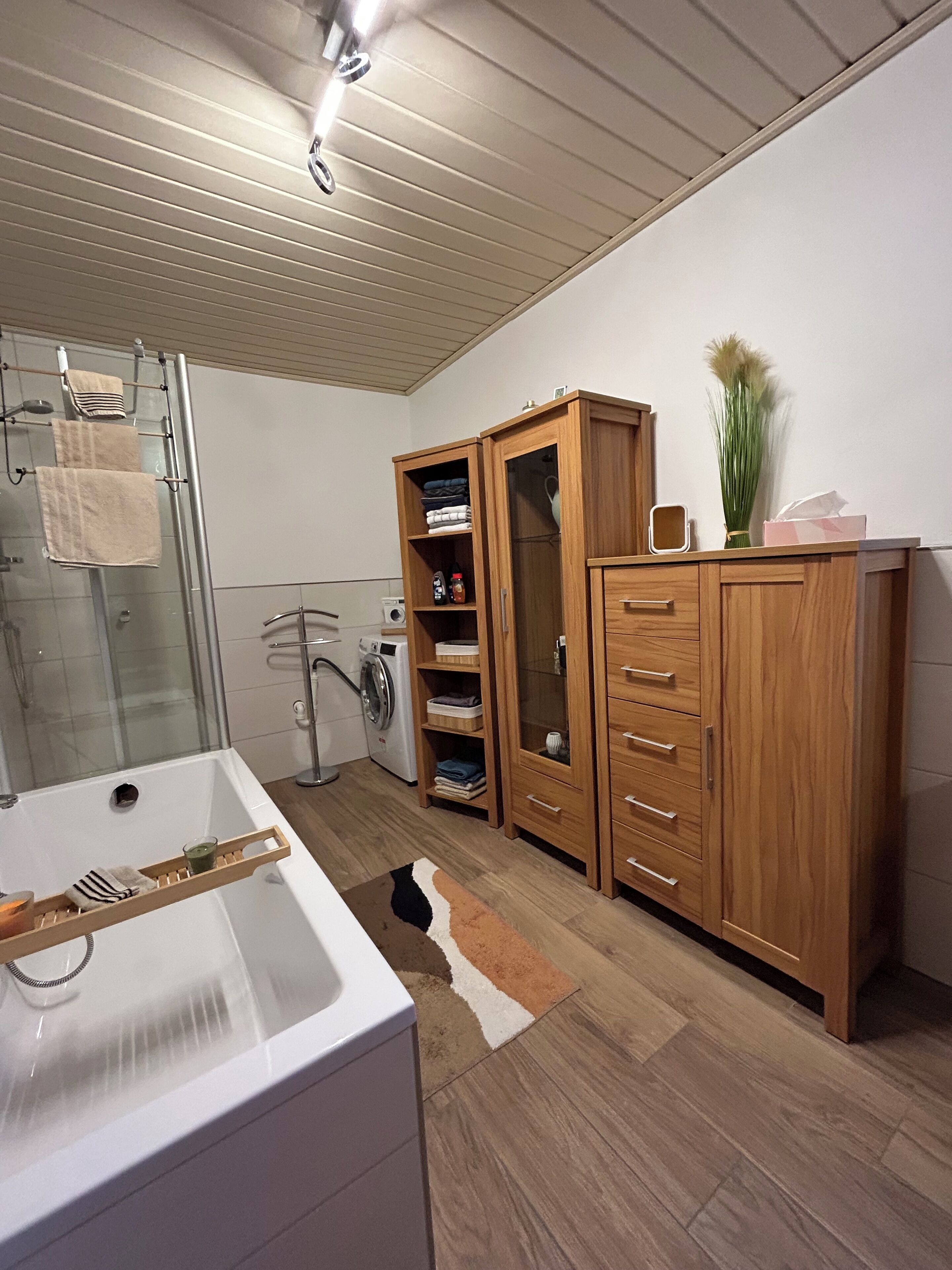 Haartrockner, Handtücher, Seife, Toilettenpapier