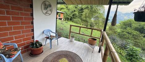 Luxury Cabin, Mountain View | Terrace/patio