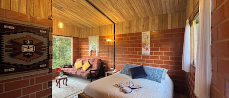 Cabaña de lujo, vista a la montaña | 1 habitación, wifi gratis y ropa de cama