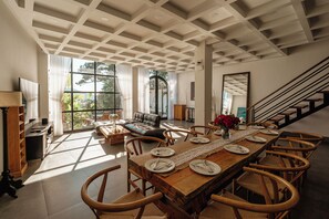 Villa, 4 chambres, climatisation, vue vallée | Coin séjour