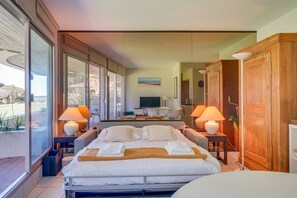 1 bedroom, iron/ironing board, bed sheets