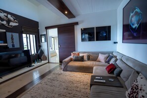 Smart TV, books, stereo