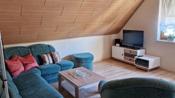 TV, DVD player, stereo