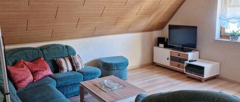 Fernseher, DVD-Player, Stereoanlage