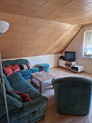 TV, DVD player, stereo