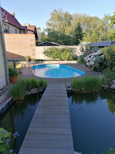 Ferienwohnung 'Auenweg' mit Gemeinschaftspool, Gemeinschaftsgarten und Wi-Fi