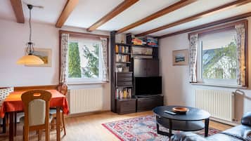 Fernseher, Kamin, DVD-Player