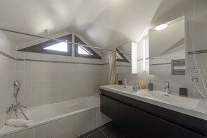 Hair dryer, towels