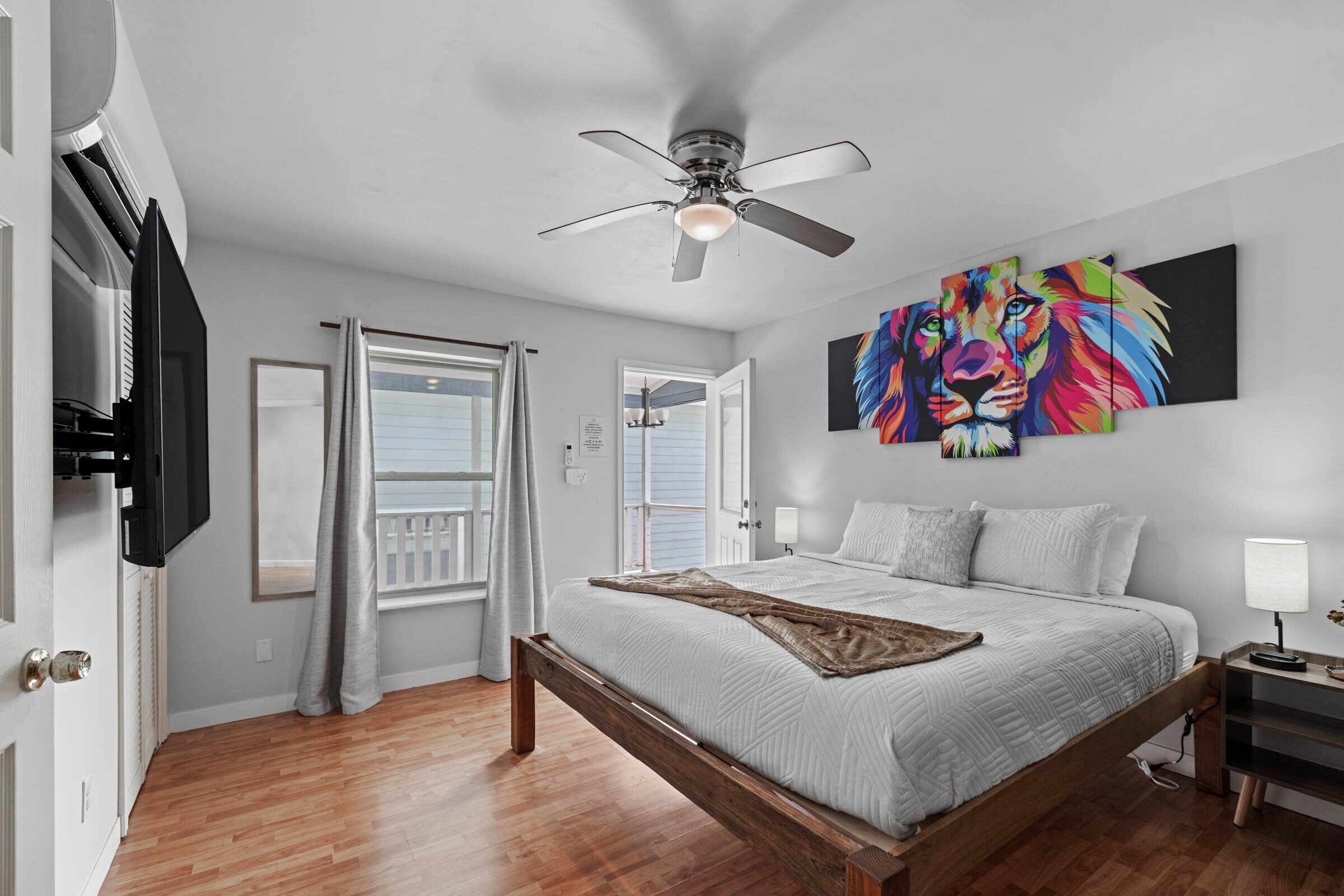 3 slaapkamers, een bureau, een strijkplank/strijkijzer, gratis wifi